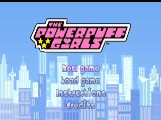 Powerpuff Girls Chemical X-Traction title screen for Playstation